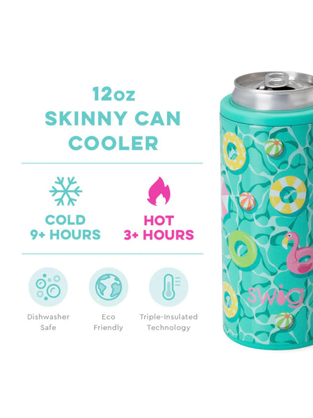 Swig Skinny Can Cooler - Matte Grey 12oz