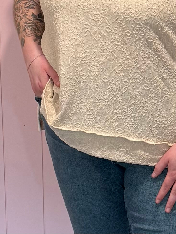 Beige Textured Top