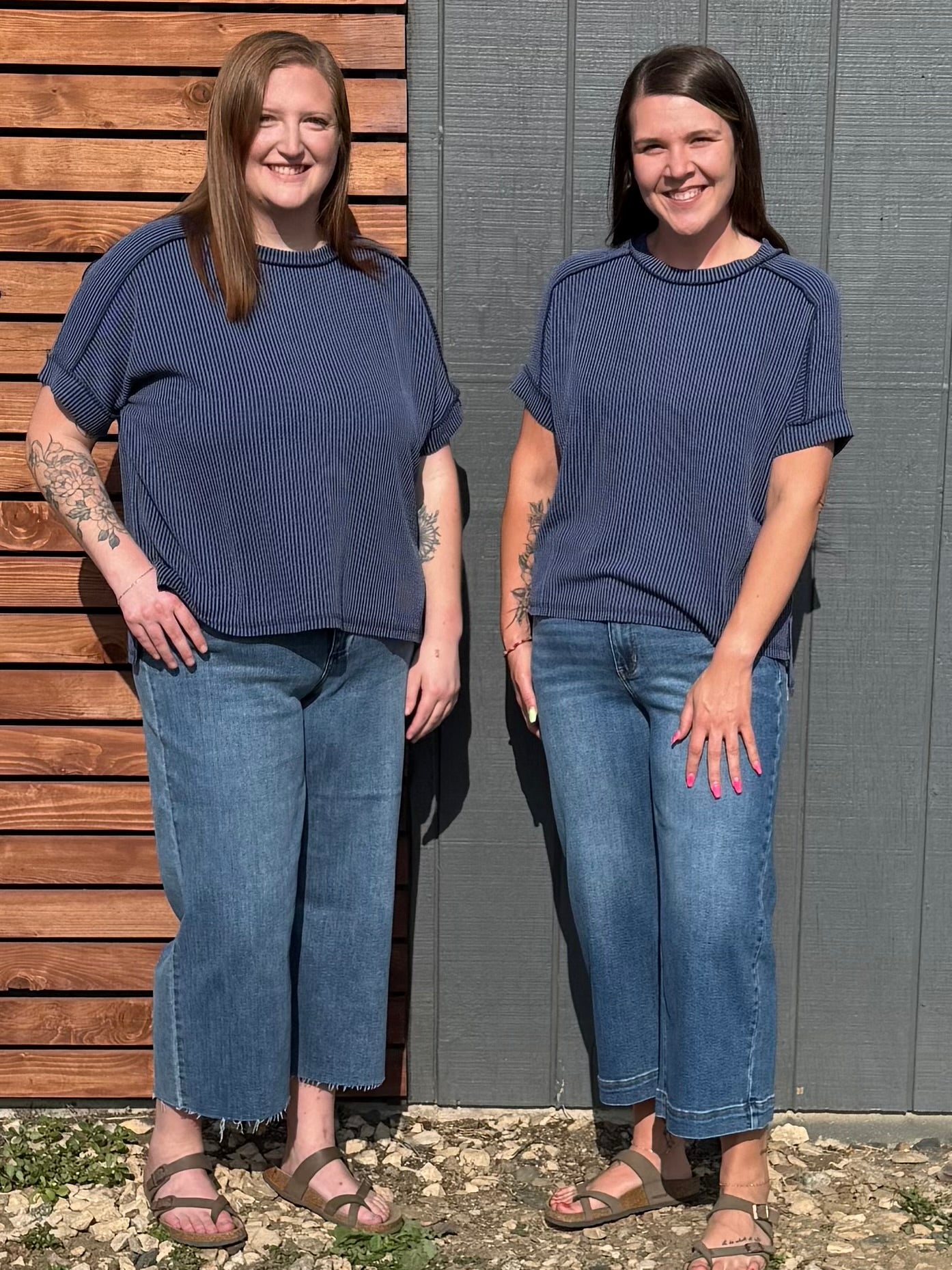 Raised Rib Raw Edge Top