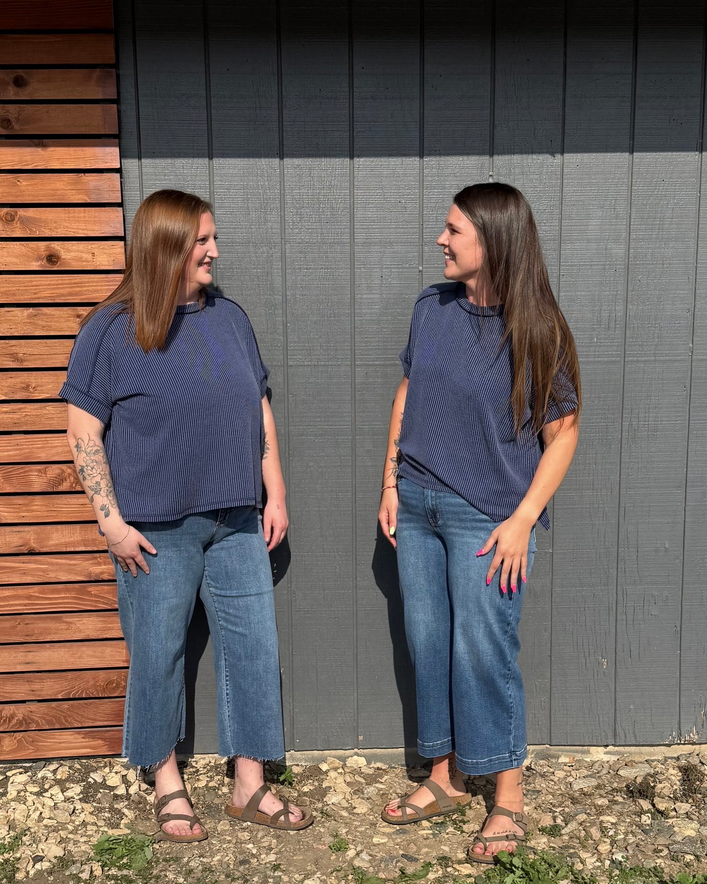 Raised Rib Raw Edge Top
