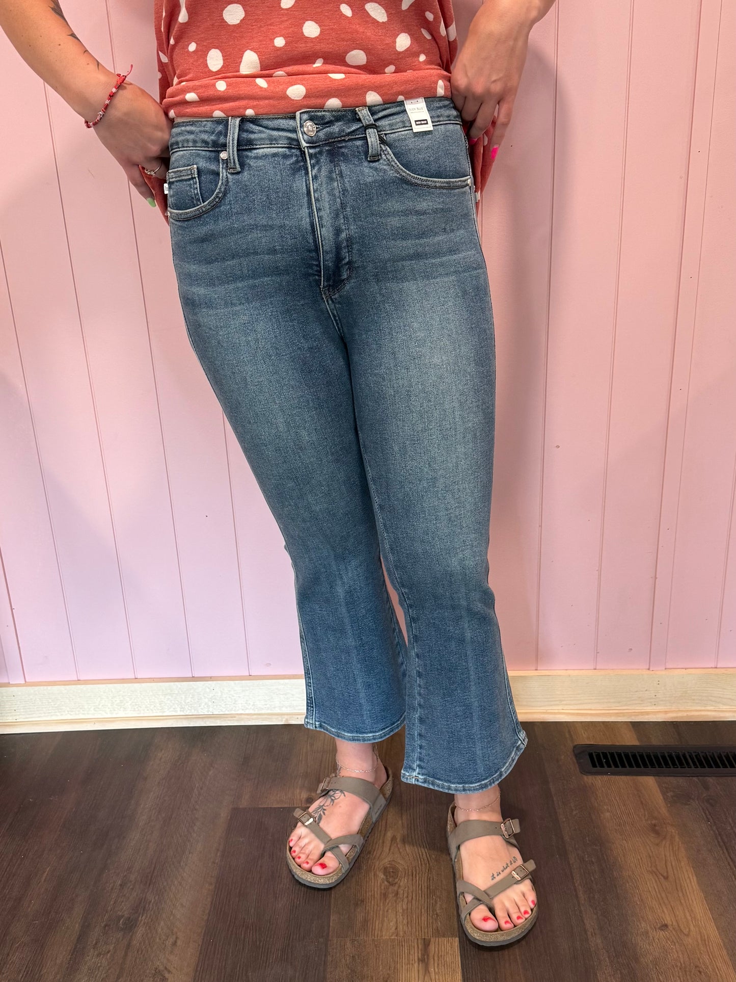 JB High Waist Tummy Control Kick Flare Denim