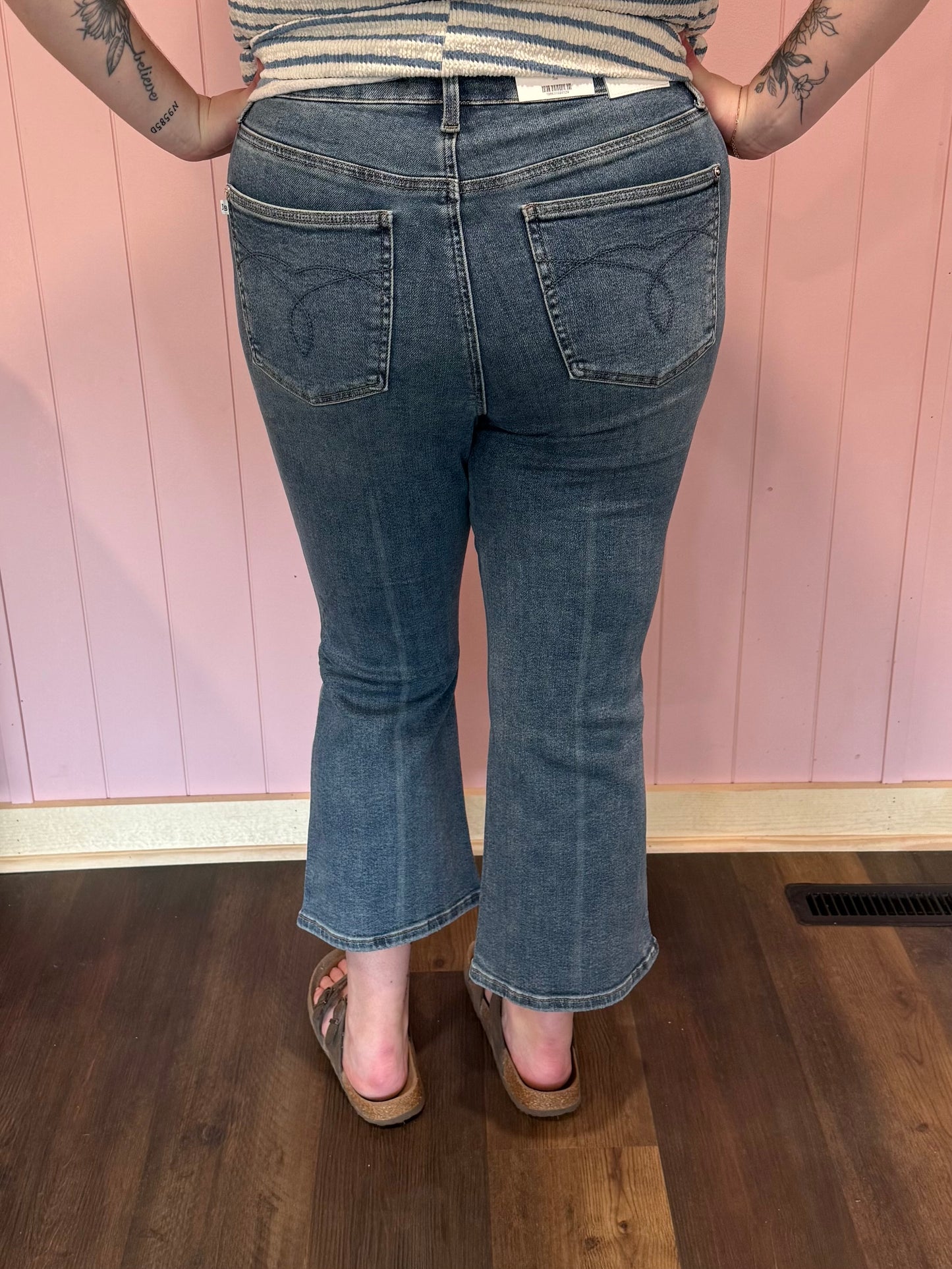 JB High Waist Tummy Control Kick Flare Denim